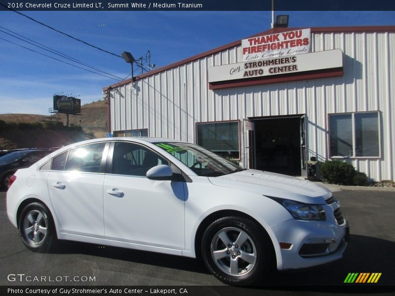 Summit White / Medium Titanium 2016 Chevrolet Cruze Limited LT