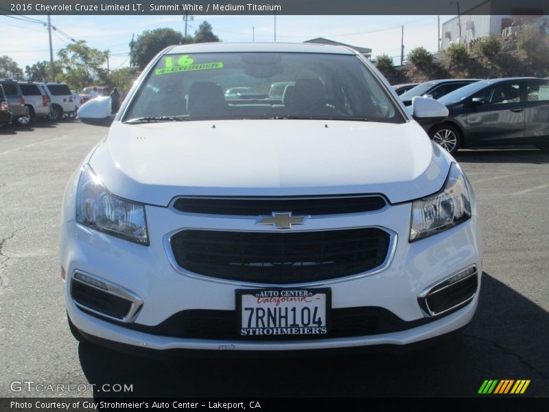 Summit White / Medium Titanium 2016 Chevrolet Cruze Limited LT