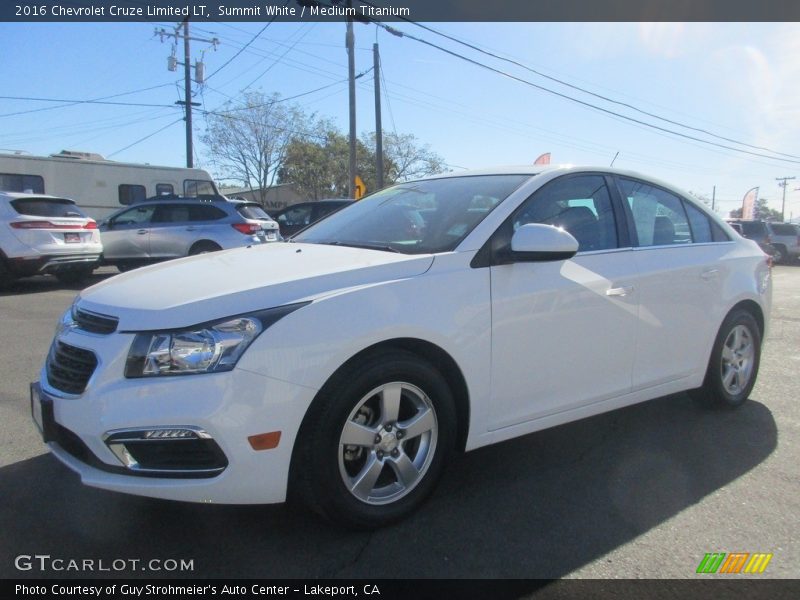 Summit White / Medium Titanium 2016 Chevrolet Cruze Limited LT