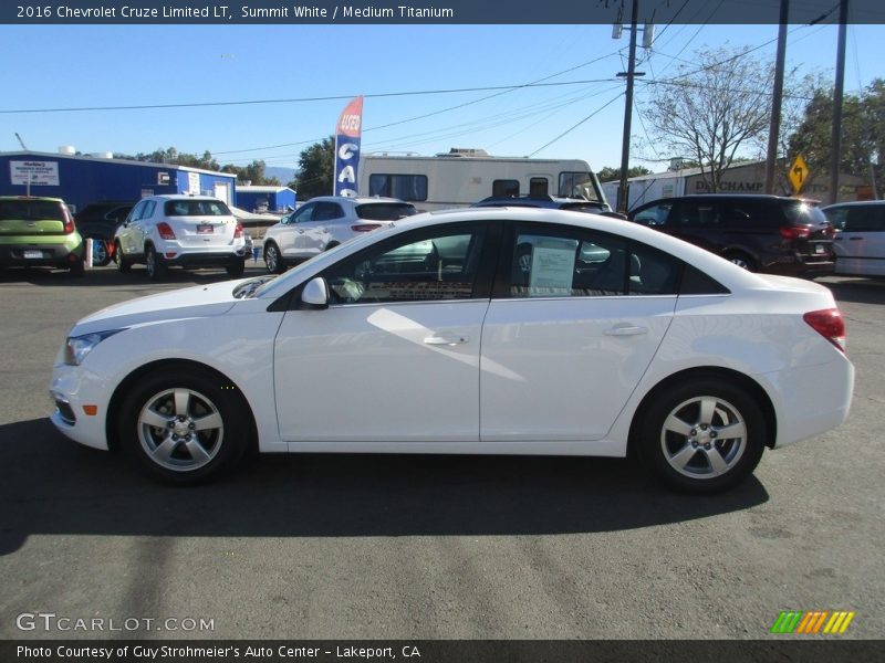 Summit White / Medium Titanium 2016 Chevrolet Cruze Limited LT