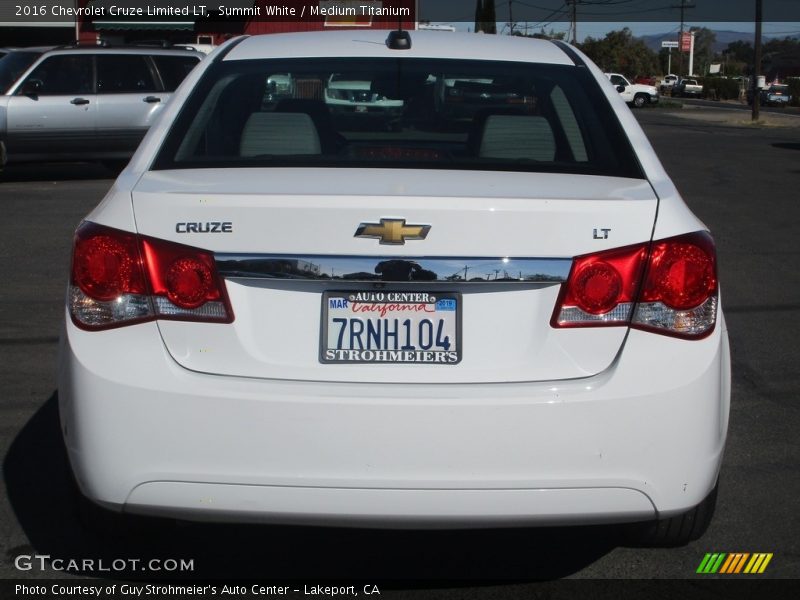 Summit White / Medium Titanium 2016 Chevrolet Cruze Limited LT