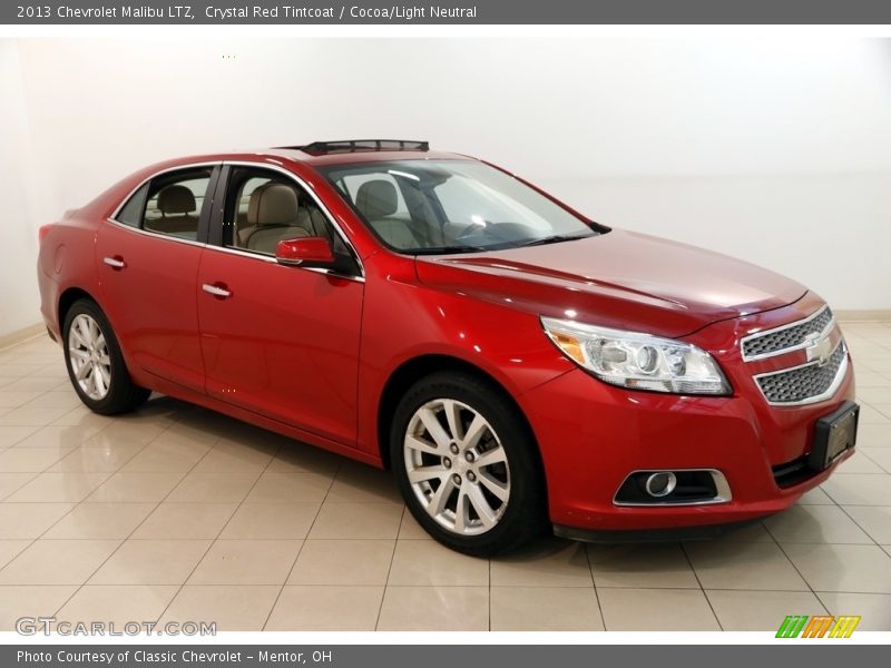 Crystal Red Tintcoat / Cocoa/Light Neutral 2013 Chevrolet Malibu LTZ