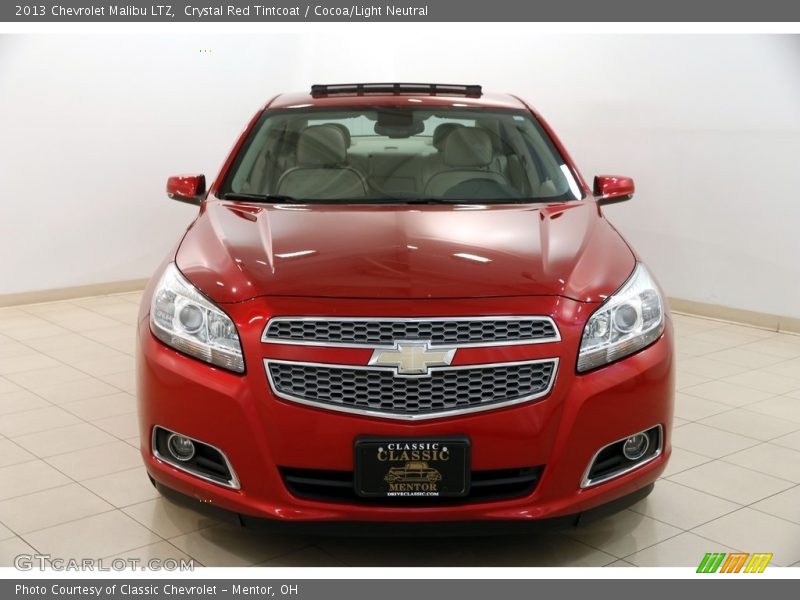 Crystal Red Tintcoat / Cocoa/Light Neutral 2013 Chevrolet Malibu LTZ