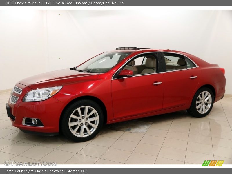 Crystal Red Tintcoat / Cocoa/Light Neutral 2013 Chevrolet Malibu LTZ