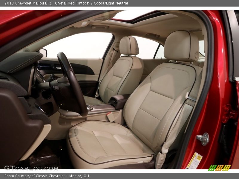 Crystal Red Tintcoat / Cocoa/Light Neutral 2013 Chevrolet Malibu LTZ