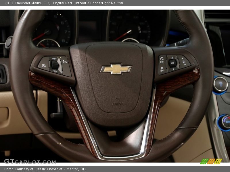 Crystal Red Tintcoat / Cocoa/Light Neutral 2013 Chevrolet Malibu LTZ