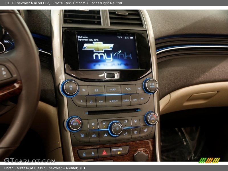 Crystal Red Tintcoat / Cocoa/Light Neutral 2013 Chevrolet Malibu LTZ
