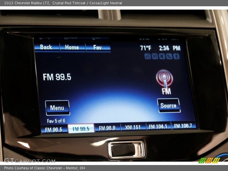 Crystal Red Tintcoat / Cocoa/Light Neutral 2013 Chevrolet Malibu LTZ