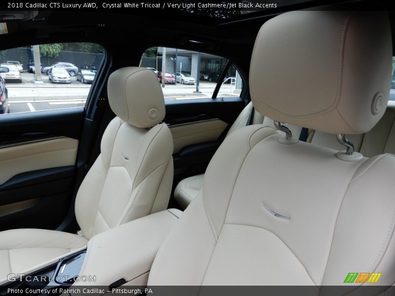 Crystal White Tricoat / Very Light Cashmere/Jet Black Accents 2018 Cadillac CTS Luxury AWD