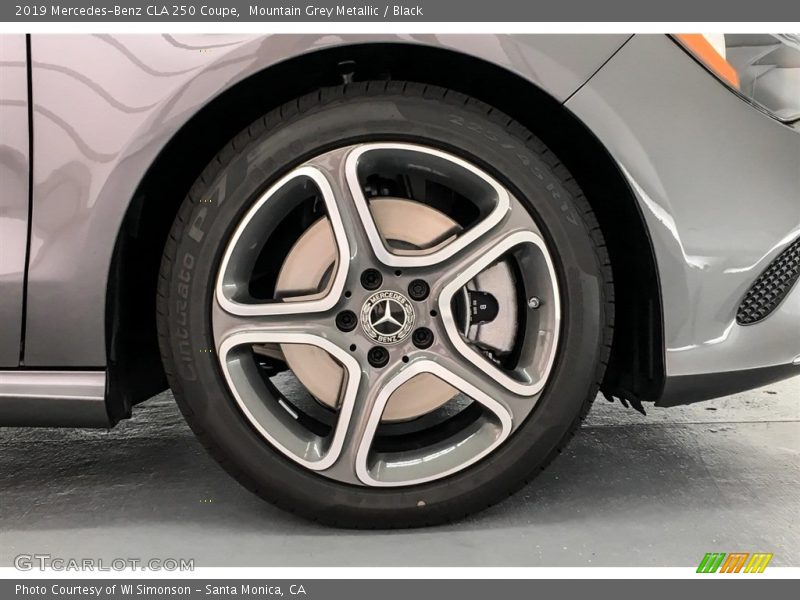 Mountain Grey Metallic / Black 2019 Mercedes-Benz CLA 250 Coupe