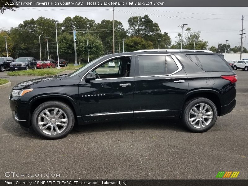 Mosaic Black Metallic / Jet Black/Loft Brown 2019 Chevrolet Traverse High Country AWD