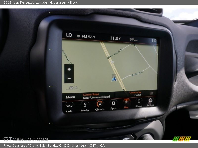 Hypergreen / Black 2018 Jeep Renegade Latitude