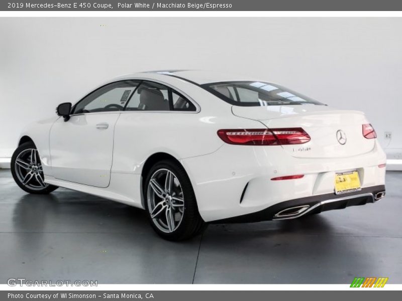 Polar White / Macchiato Beige/Espresso 2019 Mercedes-Benz E 450 Coupe