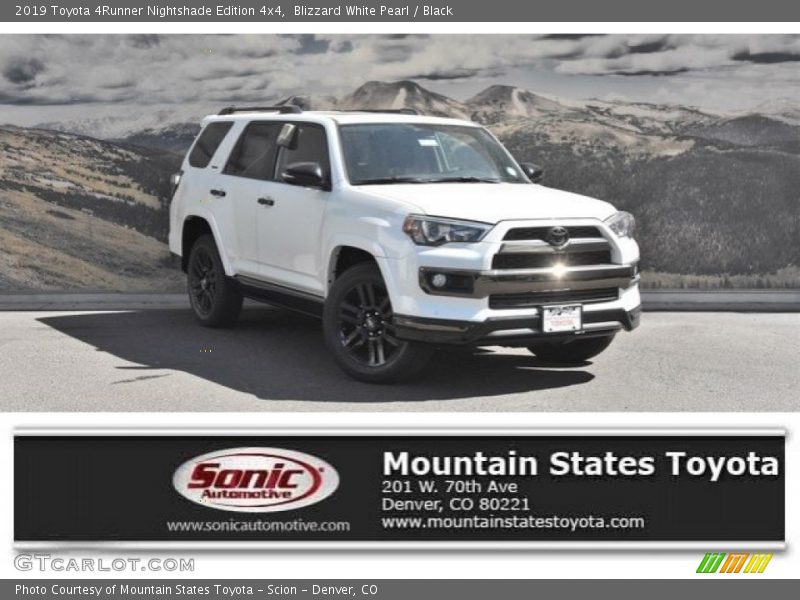 Blizzard White Pearl / Black 2019 Toyota 4Runner Nightshade Edition 4x4