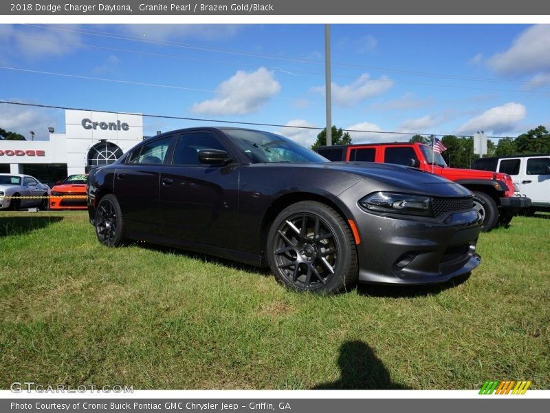 Granite Pearl / Brazen Gold/Black 2018 Dodge Charger Daytona