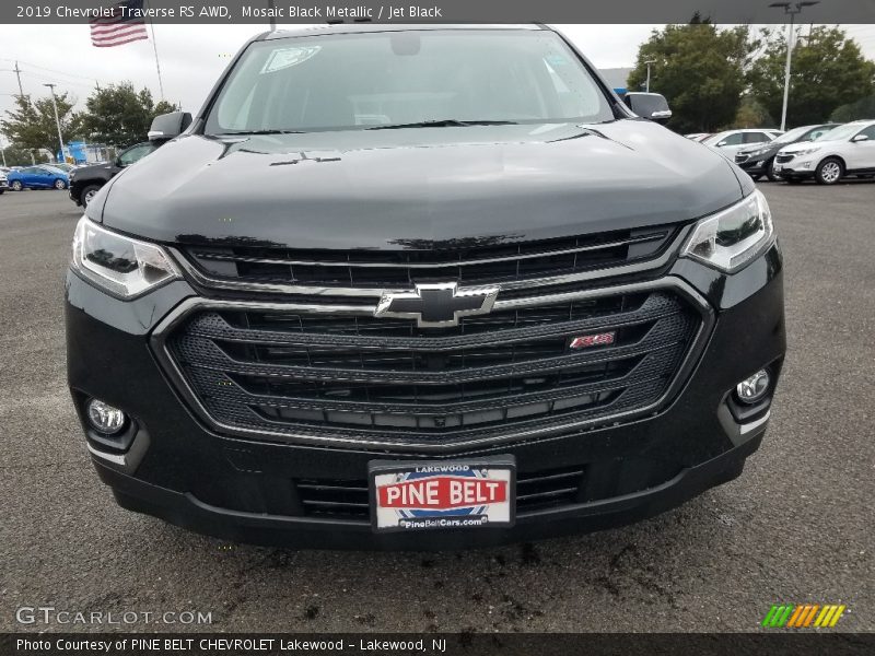Mosaic Black Metallic / Jet Black 2019 Chevrolet Traverse RS AWD