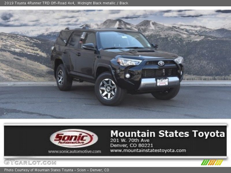 Midnight Black metallic / Black 2019 Toyota 4Runner TRD Off-Road 4x4