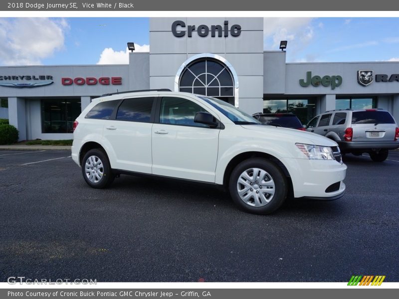 Vice White / Black 2018 Dodge Journey SE