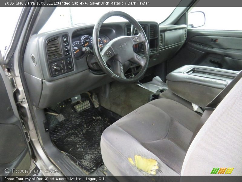 Silver Birch Metallic / Dark Pewter 2005 GMC Sierra 1500 SLE Extended Cab 4x4