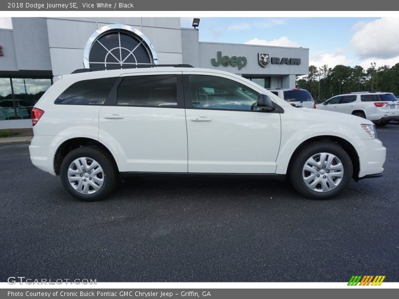 Vice White / Black 2018 Dodge Journey SE