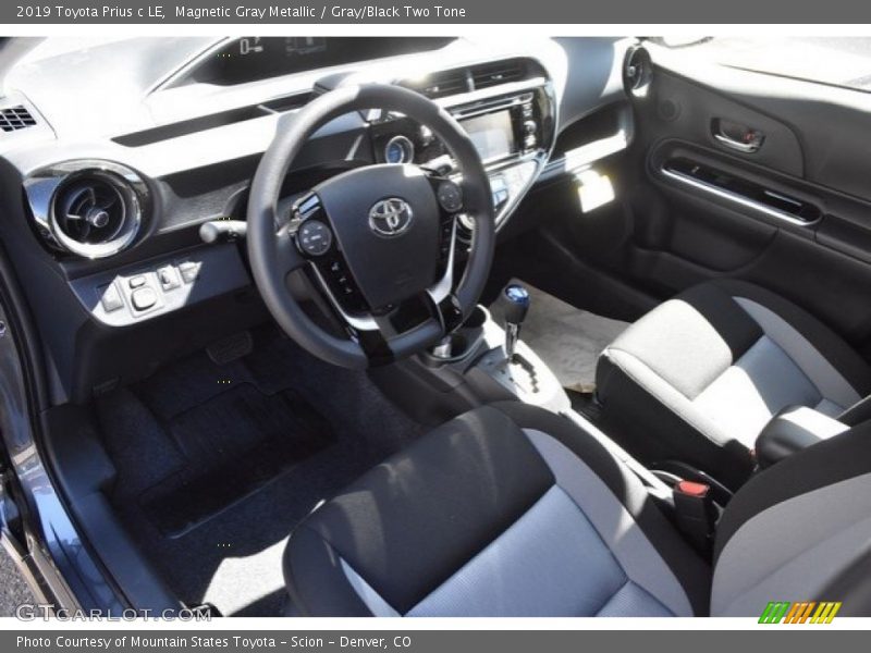  2019 Prius c LE Gray/Black Two Tone Interior