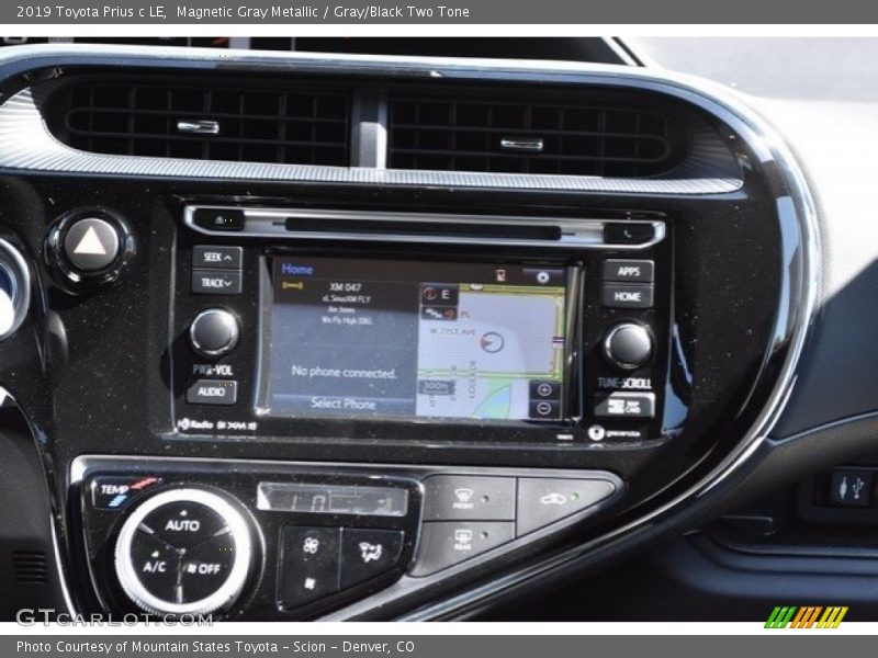 Controls of 2019 Prius c LE