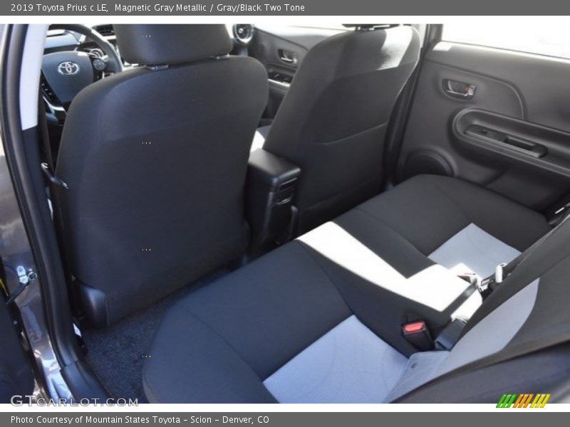 Rear Seat of 2019 Prius c LE