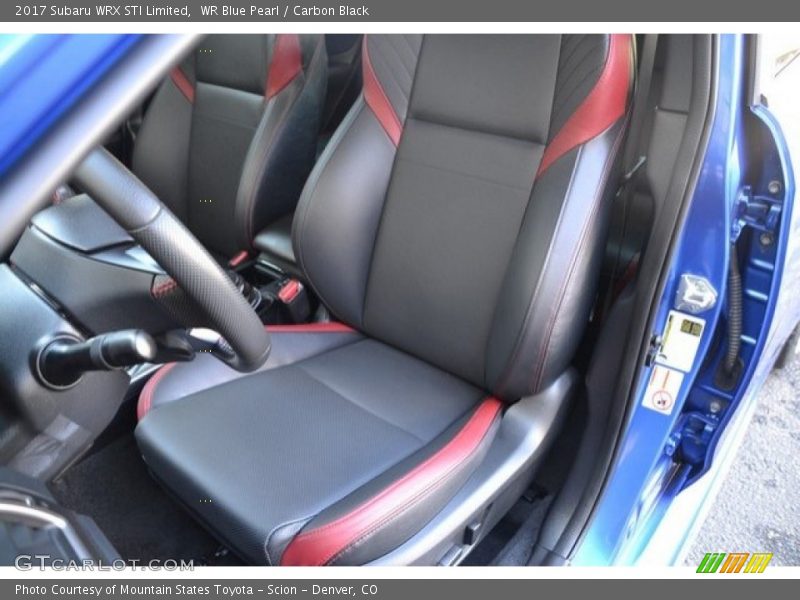 Front Seat of 2017 WRX STI Limited