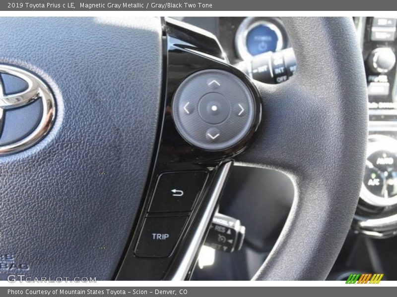 Magnetic Gray Metallic / Gray/Black Two Tone 2019 Toyota Prius c LE