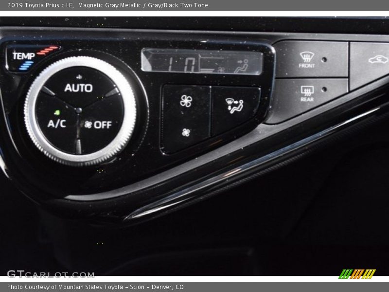 Controls of 2019 Prius c LE