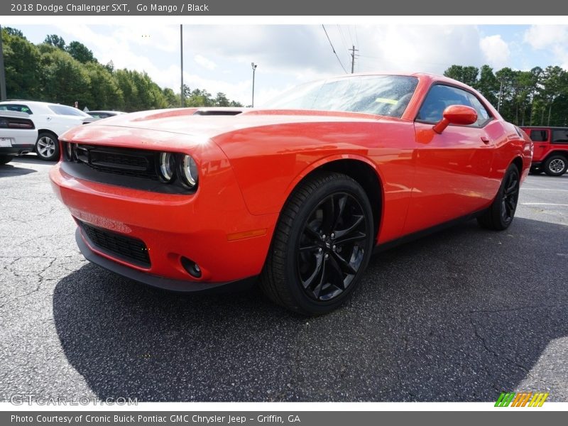Go Mango / Black 2018 Dodge Challenger SXT