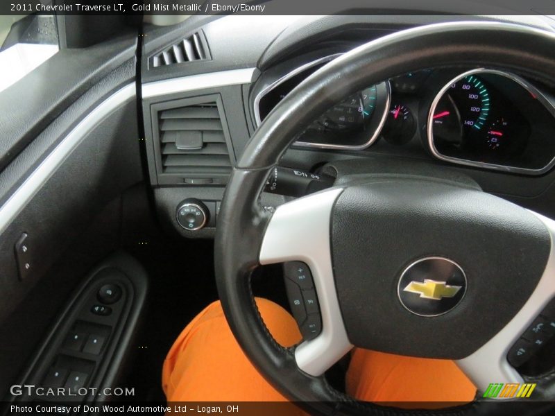 Gold Mist Metallic / Ebony/Ebony 2011 Chevrolet Traverse LT