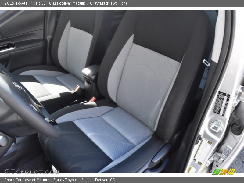 Front Seat of 2019 Prius c LE