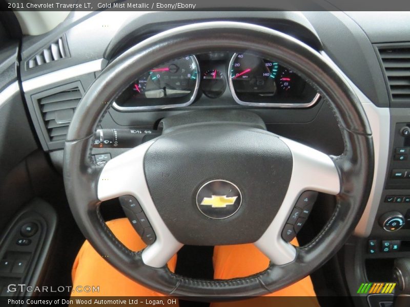 Gold Mist Metallic / Ebony/Ebony 2011 Chevrolet Traverse LT