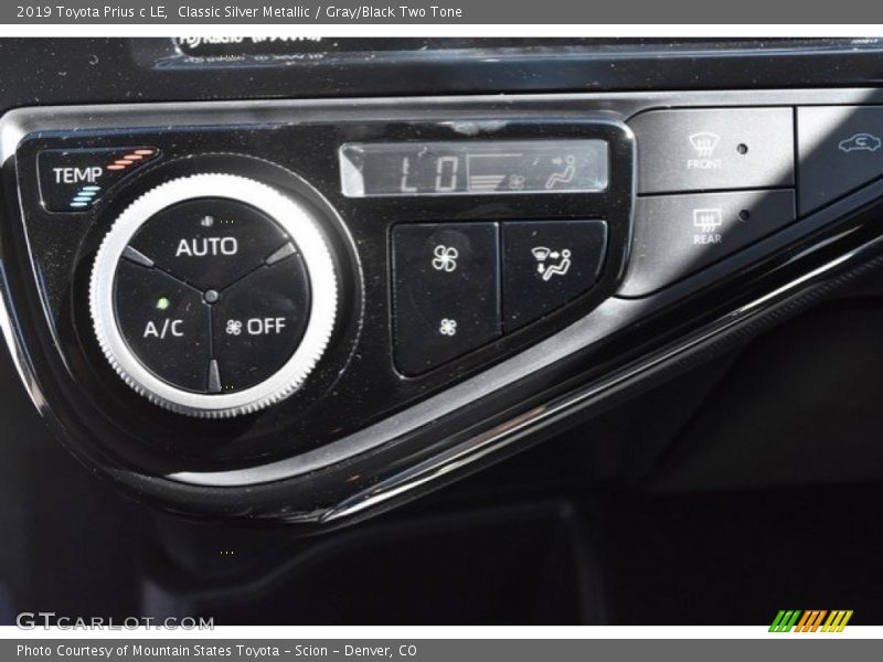 Controls of 2019 Prius c LE