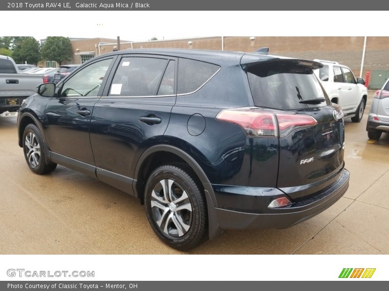 Galactic Aqua Mica / Black 2018 Toyota RAV4 LE
