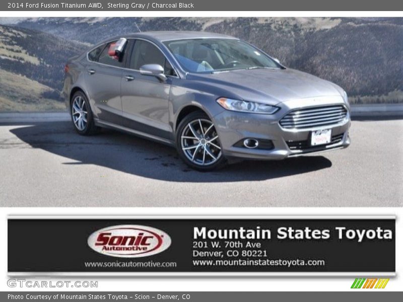 Sterling Gray / Charcoal Black 2014 Ford Fusion Titanium AWD