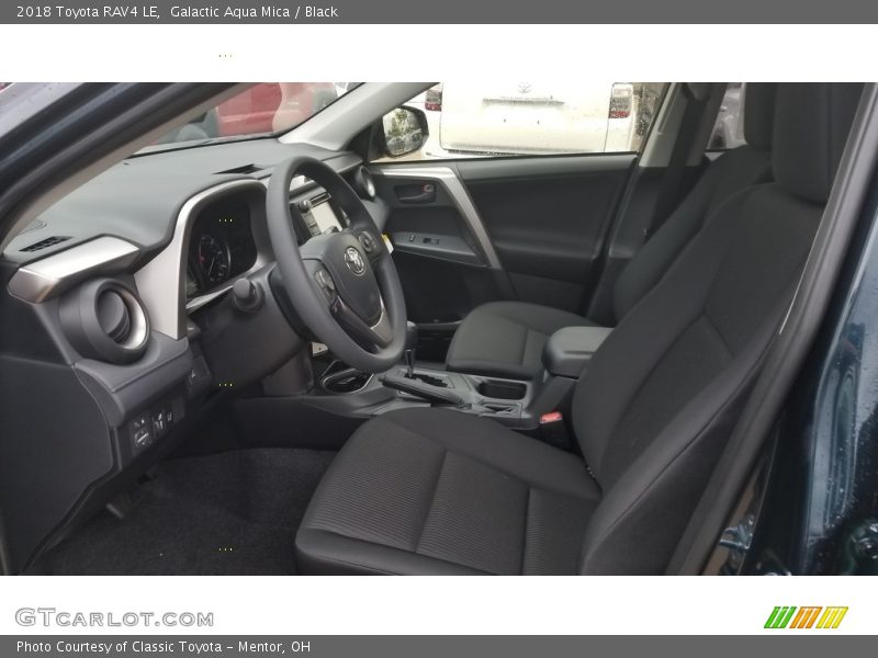 Galactic Aqua Mica / Black 2018 Toyota RAV4 LE