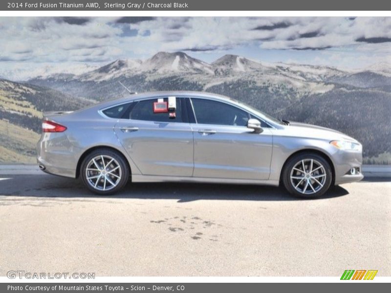 Sterling Gray / Charcoal Black 2014 Ford Fusion Titanium AWD