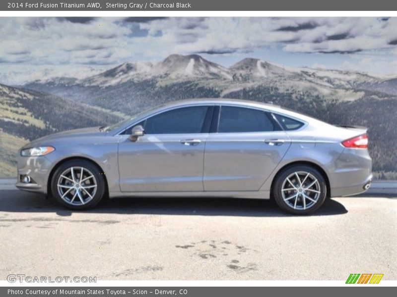 Sterling Gray / Charcoal Black 2014 Ford Fusion Titanium AWD