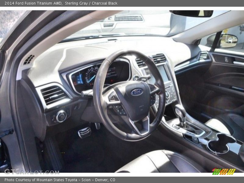 Sterling Gray / Charcoal Black 2014 Ford Fusion Titanium AWD