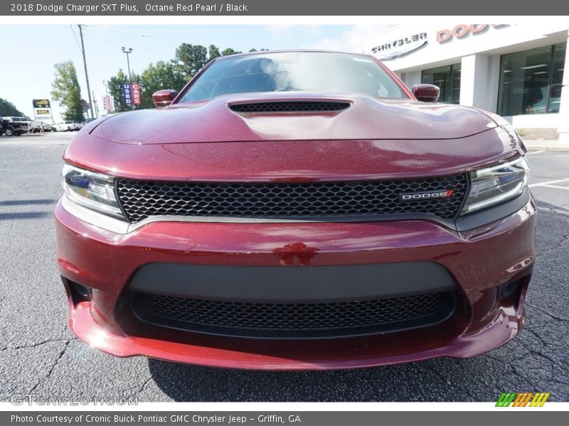 Octane Red Pearl / Black 2018 Dodge Charger SXT Plus