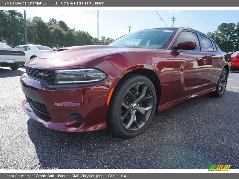 Octane Red Pearl / Black 2018 Dodge Charger SXT Plus