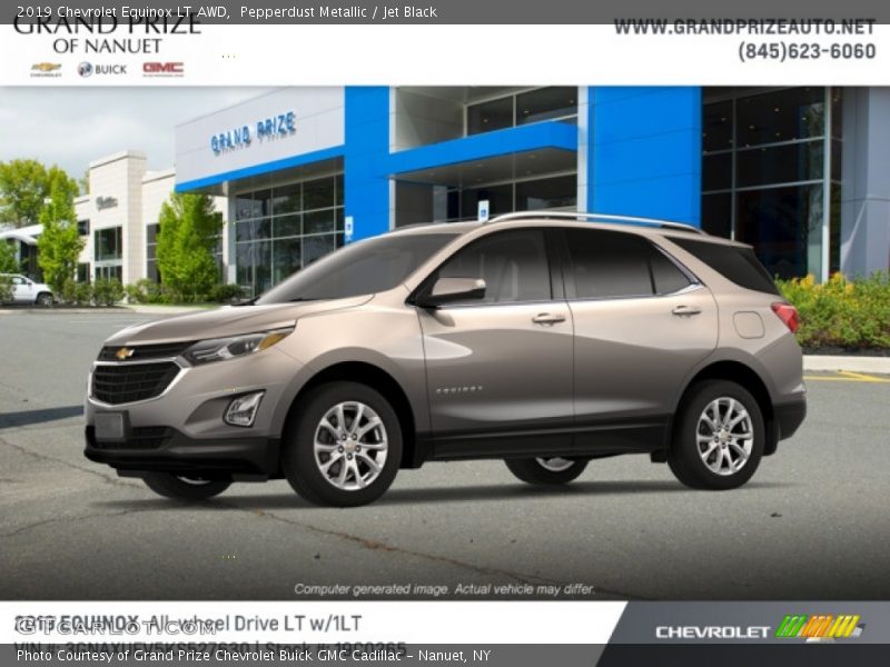 Pepperdust Metallic / Jet Black 2019 Chevrolet Equinox LT AWD