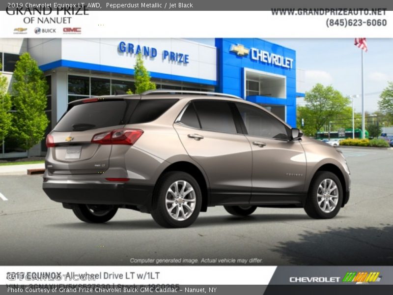 Pepperdust Metallic / Jet Black 2019 Chevrolet Equinox LT AWD