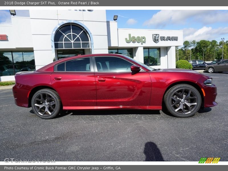 Octane Red Pearl / Black 2018 Dodge Charger SXT Plus