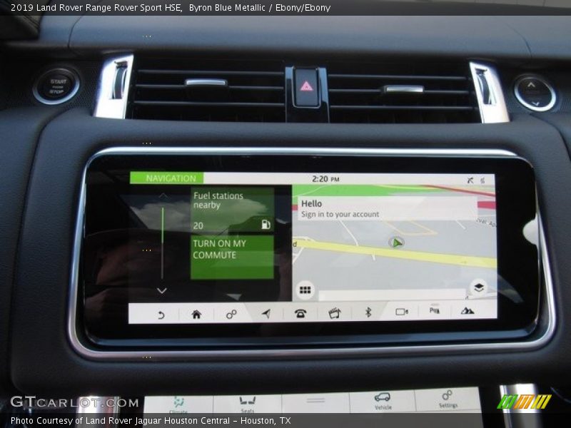 Navigation of 2019 Range Rover Sport HSE
