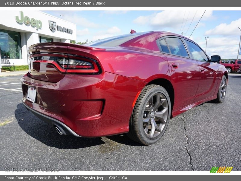 Octane Red Pearl / Black 2018 Dodge Charger SXT Plus
