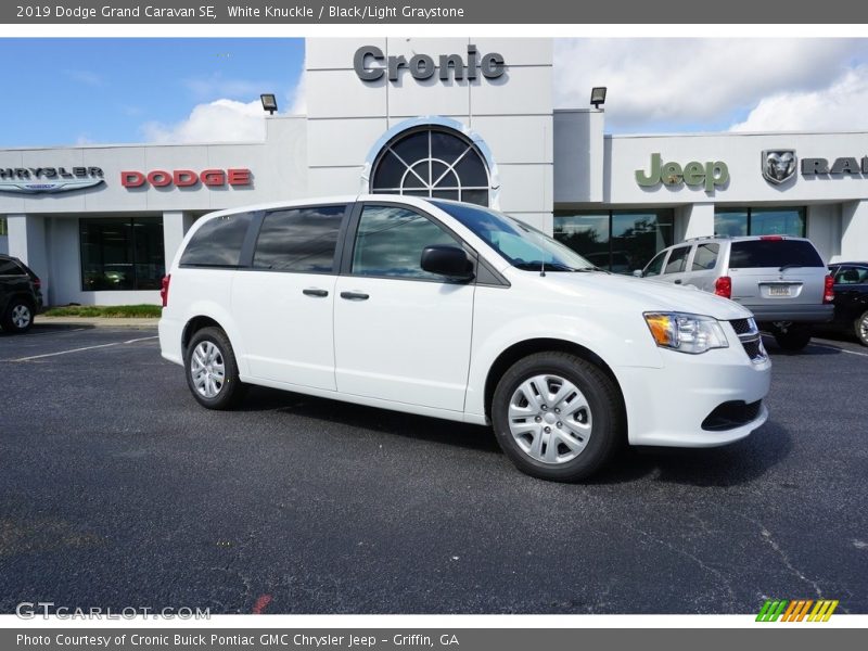 White Knuckle / Black/Light Graystone 2019 Dodge Grand Caravan SE