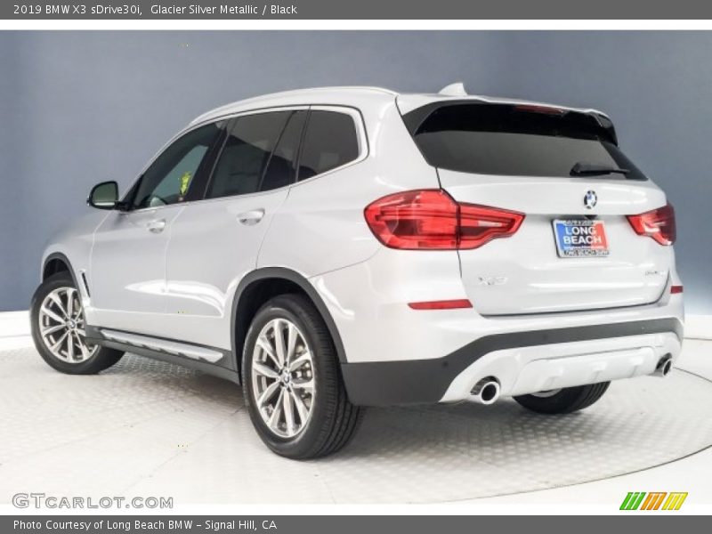 Glacier Silver Metallic / Black 2019 BMW X3 sDrive30i